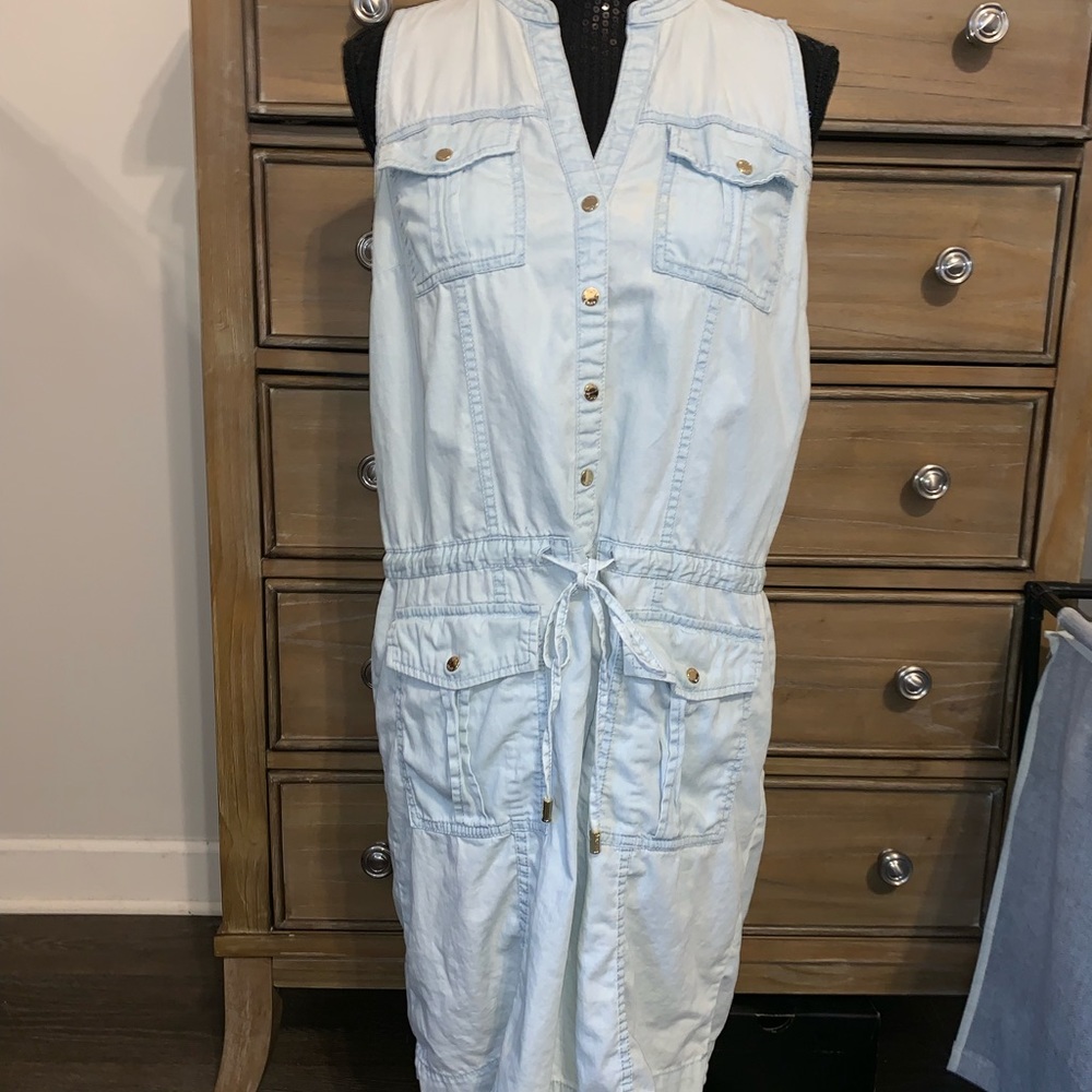 Michael kors light blue shirt dress 👗